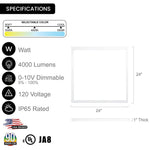 (2 PACK) 2x2 FT LED Surface Mount Panel Internal Driver 40W, (3CCT) Selectable