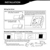 (4 PACK) 2X2 FT Edge-Lit Panel 40W, Single CCT