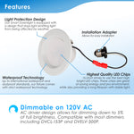 4" Inch Smart Recessed Retrofit Downlight (E26 Base) Works with Google & Alexa