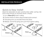 3" Inch White Recessed LED Gimbal Canless Adjustable Downlight, 5CCT Switch