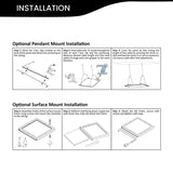 (4 PACK) 2X2 FT Edge-Lit Panel 40W, Single CCT