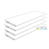 (4 Pack) 1X4 FT Backlit Panel Selectable Wattage 20W, 30W, 40W, 5CCT Selectable