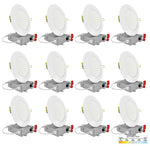 6" Inch Round Slim Recessed LED Lights 15W, 5CCT, Dimmable, 120V